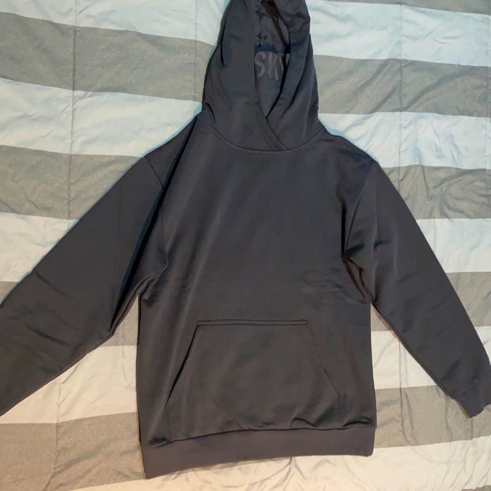 ESNTLS Men’s Oversized Hoodie W Mask Size: M Color: Dark Grey